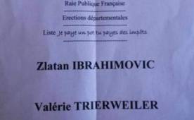 La papeleta electoral con el nombre de Zlatan Ibrahimovic.