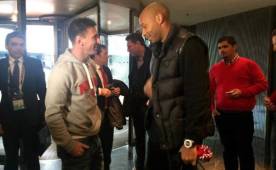 Messi se encontró con Thierry Henry en Zurich, Suiza.