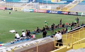 La selección de México entrenó esta tarde en el estadio Cuscatlán de El Salvador.