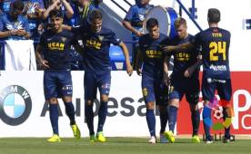El delantero Jonathan Mejía de a poco va recuperando su nivel, este domingo sumó su segundo gol con UCAM Murcia. Foto @LaLiga