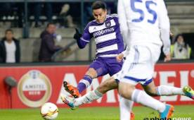 Andy Najar está feliz de haber aportado a la clasificación del Anderlecht a la siguiente ronda de Europa League. Foto @rscanderlecht