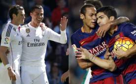Cristiano Ronaldo-Gareth Bale y Neymar-Luis Suárez serán protagonistas este sábado en el clásico español.