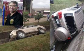 Así quedó el vehículo en el que se transportaba Mario Verdial, presidente del Real España quien fue asesinado a balazos en El Calán, Villanueva. Foto Twitter