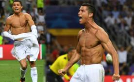Cristiano Ronaldo al celebrar el gol del triunfo de Real Madrid.