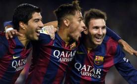 Neymar, Messi y Suárez han creado conformado el tridente más letal del planeta, pero Ballack asegura que no les gusta marcar. Foto AFP