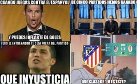 Las goleadas del Atlético de Madrid y del Manchester City se destacan en los mejores memes del día. Asimismo aparece en escena la no convocatoria del Cristiano Ronaldo para el juego del Real Madrid ante el Espanyol.