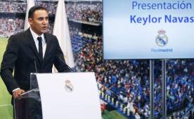 Keylor Navas siendo presentado por el Real Madrid. (FOTO: EFE)