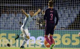 Iago Aspas anotó el segundo gol de los de Vigo ante Barcelona.