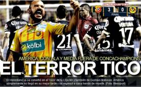 América no pudo contra el podería tico del Herediano, mismo equipo que dejó fuera al Olimpia de la Concacaf.