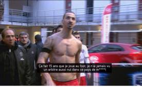 Zlatan Ibrahimovic salió lanzando insultos por los pasillos del estadio.