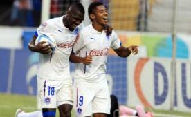 Choco Lozano y Javier Estupiñán hicieron los goles del Olimpia este jueves.