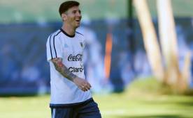 Lionel Messi se integró este martes al entrenamiento de Argentina. (Foto: EFE)