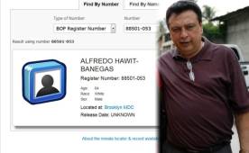 Así aparece registrado Alfredo Hawit en el Centro Metropolitano de Detención de Brooklyn.