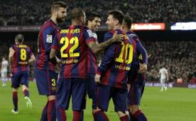 El tridente Messi-Neymar-Suárez ha sido fundamental en este triunfo del Barcelona. (Foto: EFE)