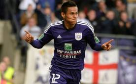 Así celebró Andy Najar su gol en el día de su cumpleaños. FOTO: Anderlecht Facebook.