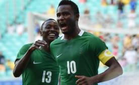 John Obi Mikel marcó uno de los goles de la selección nigeriana.