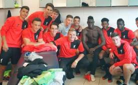 La imagen publicada por Mario Balotelli en las redes sociales tras entrenar el lunes con las reservas.