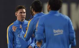 Messi ha estado ochos semanas de baja por un rotura del ligamento colateral interno de la rodilla izquierda. Foto AFP