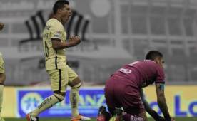 Así celebró Osvaldo Martínez su gol ante Monterrey.