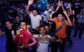 Los madridistas terminaron celebrando la obtención de su undécima Champions en su historia. FOTOS: Neptalí Romero.
