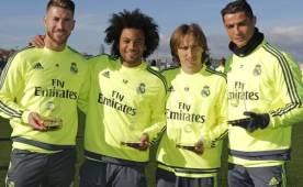 Ramos, Marcelo, Modric y Cristiano fueron felicitados por el club. Foto tomada del Realmadrid.com