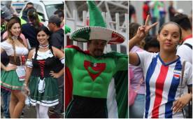 Las mejores imágenes del ambiente en las afueras del estadio Nacional de Costa Rica.