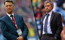 Louis Van Gaal podría dejar hoy su cargo y Mourinho vendría al rescate del United. Foto AFP-.