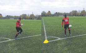 Darixon Vuelto entrenando con el Rennes de Francia durante su estadía en el país galo.