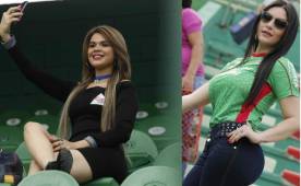 Ariana Herchi, gerente de mercador de los verdes, se robó la atención de todos en el estadio. Hubo mucha presencia de mujeres bellas en el derbi sampedrano.