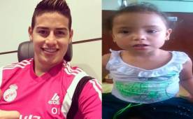 James Rodríguez le cumplió el sueño a la pequeña Laura Sofía Daza.