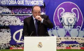 Rafa Benítez durante su presentación como técnico del Real Madrid.