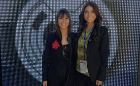 Andrea Atala trata con los clientes VIP del Real Madrid y tiene acceso a los salones más exclusivosl Bernabéu.