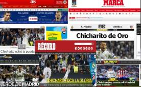 El goleador mexicano se robó las portadas de los principales medios deportivos del planeta tras su gol ante el Atlético de Madrid.