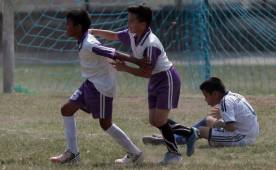 La escuela Juan Lindo de Gracias, Lempira se convirtió en el primer clasificado de Copa Gatorade en Santa Rosa de Copán, venció 4-0 al Cándido Mejía. Foto Melvin Cubas