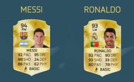 Lionel Messi supera con un 94, a un Cristiano con un peldaño abajo.