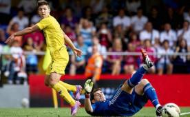 Luciano Vietto suma once goles en la temporada e incluso le hizo gol al Real Madrid.