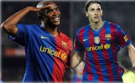 Eto'o y Zlatan Ibrahimovic fueron dos de los futbolistas que tuvieron un mal momento como blaugranas.