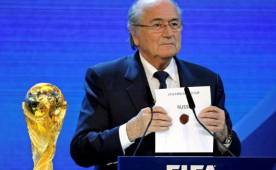 Blatter, cuando se oficializaba la sede del Mundial 2018.