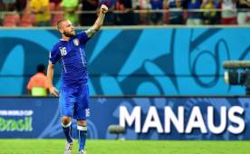 De Rossi durante el juego que Italia derrotó 2-1 a Inglaterra.