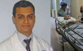 Él es el doctor costarricense Luis Morelli, mismo que intentará salvarle la pierna a Chelato Uclés.