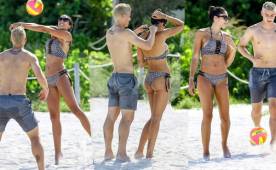 James Rodríguez se la pasa muy bien en las playas de Miami.