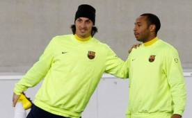 Thierry Henry y Zlatan Ibrahimovic compartieron camerino en el Barcelona.