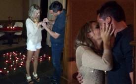 Portigliatti festejó su cumpleaños con una cena romántica a su novia y una proposición de matrimonio. Foto Facebook