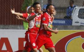Rony Martínez anotó el segundo gol frente a Motagua, dio la tranquilidad. Foto Javier Rosales.