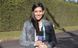 Alejandra Rueda estuvo trabajando con la televisora TC de Ecuador durante del Mundial de Brasil 2014.