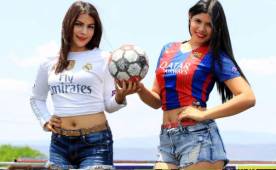 María José Oliva y Katherin Moncada son las bellas capitalinas que suspirarán por el equipo de sus amores durante el clásico español.