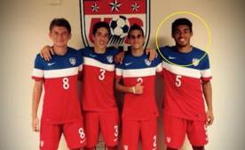 Danilo Acosta (derecha con el 5) durante la concentración con la selección Sub-18 de EUA.