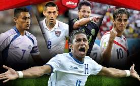 Darwin Cerén, Clint Dempsey, Javier Hernández, Bryan Ruiz y Carlo Costly.