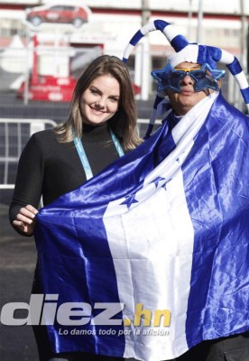 Así se vive el ambiente previo al juego Honduras vs Francia.