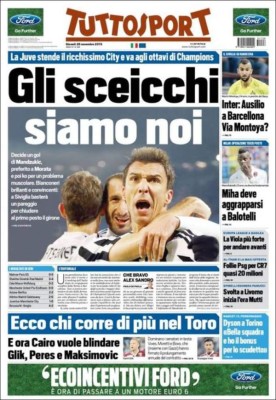 Portadas de los diarios más importantes del mundo deportivo